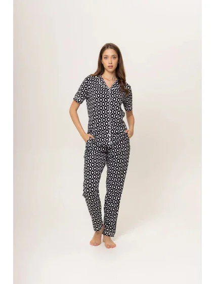 Dámské pyžamo model 19001965 černobílé - Karol Dámské pyžamo model 19001965 černobílé - Karol