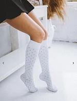 Dámske vysoké čižmy 0248-005 polka dots - Milena