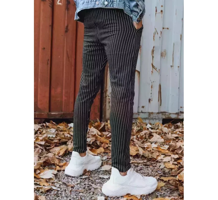 Pánske tmavosivé nohavice FashionStreet chinos UX3430