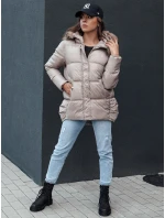 Dámská zimní bunda s kapucí béžová Dstreet model 21979662 - FashionStreet