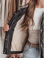 Dámska prechodná prešívaná bunda s kapucňou NIVESSO black FashionStreet TY4859