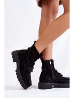 Dámské semišové kozačky  Černe model 21602464 - Boto