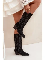 Velurové Dámské  Na Podpatku Černé model 21705036 - Zazoo