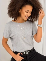Šedé tričko se zadním výstřihem Šedé tričko se zadním výstřihem