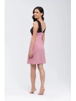 Dámska nočná košeľa Larisa Powder Pink with Black - Babella