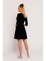 Přiléhavé mini šaty model 22261630 černé - Moe