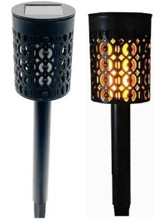 SOLÁRNY LAMPÁŠ S OHŇOVÝM EFEKTOM 5,5X36CM 6 LED DIÓD