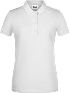Daiber 8009 Dámske polo tričko z bio bavlny 02.8009 biele