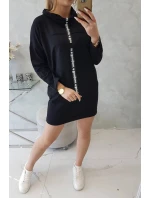 Šaty s kravatou čierne