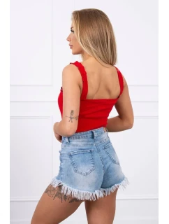 Body bez ramínek červené