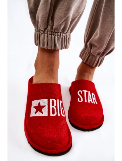Domácí pantofle Big Star model 21601002 Červená - Big Star Shoes