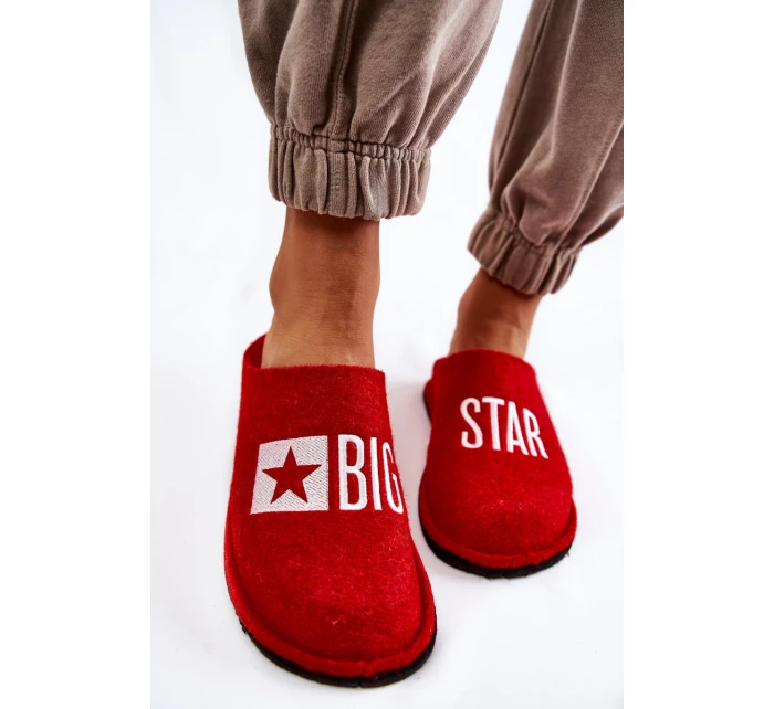Domácí pantofle Big Star model 21601002 Červená - Big Star Shoes