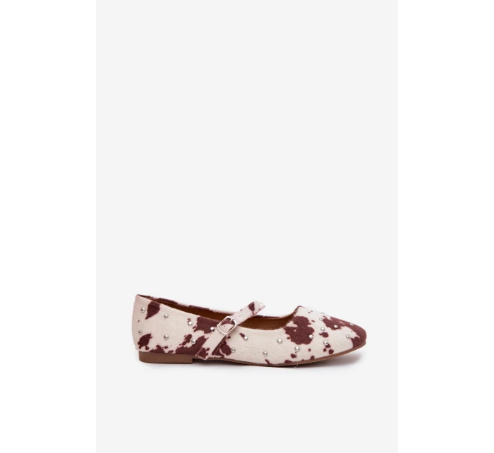 Zdobené dámské baleríny s páskem v model 21710835 - Boto