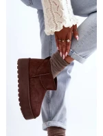 Hnedé semišové topánky na platforme Corcoran