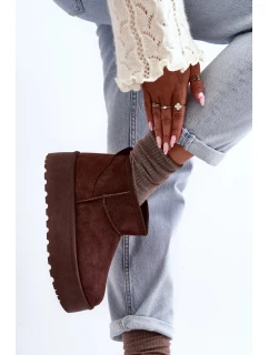 Hnedé semišové topánky na platforme Corcoran