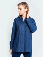 Big Star Košeľa s dlhým rukávom 145676 Dark Jeans-603