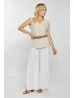 Dámska Mušelínová blúzka Béžová - Monnari