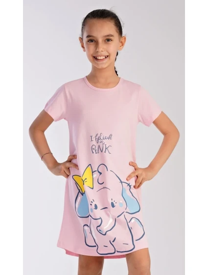 Dětská noční košile s krátkým rukávem model 18831580 - Vienetta Kids Dětská noční košile s krátkým rukávem model 18831580 - Vienetta Kids
