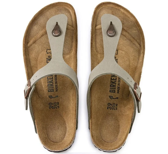 Birkenstock dámske úzke žabky Gizeh Stone Birko-Flor sivé (0043393)