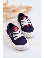 Dziecięce Niskie Trampki Big Star JJ374163 Granatowe