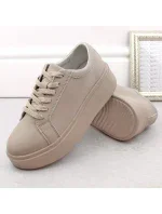 Dámska športová obuv na platforme W SP024 SK450A Beige - Sergio Leone Dámska športová obuv na platforme W SP024 SK450A Beige - Sergio Leone