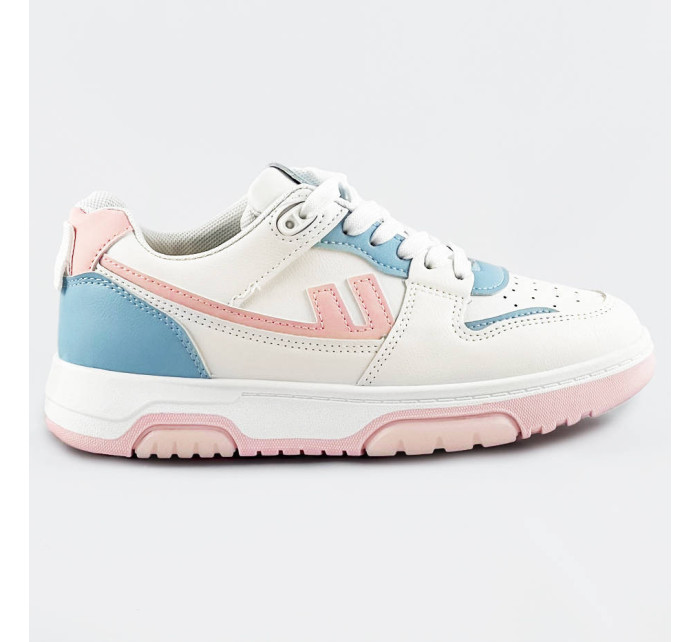 Bielo-svetlo modré dámske športové topánky (AD-555)