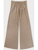 Elegantné široké nohavice pre ženy karamelové (33575)