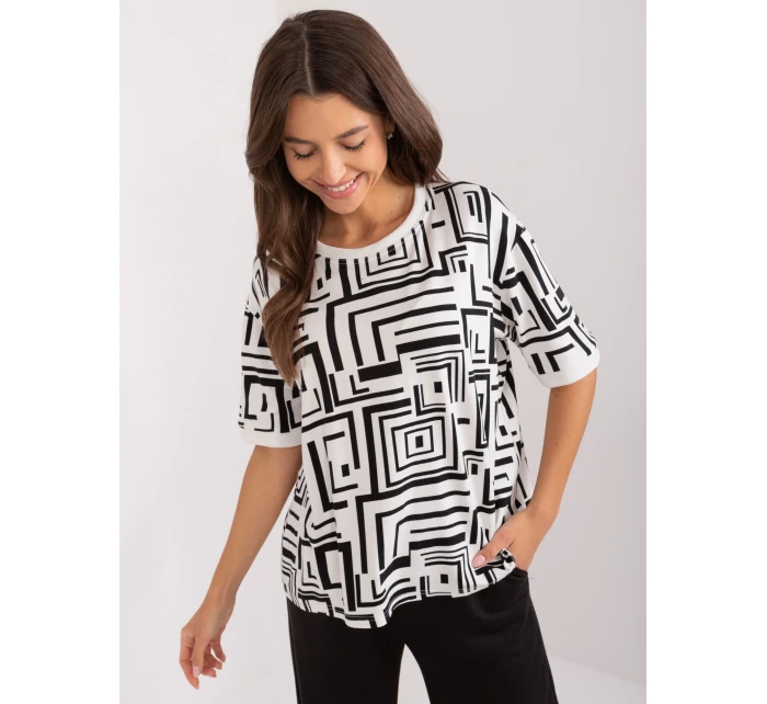 Bluzka LK BZ model 20148874 ecru - FPrice Bluzka LK BZ model 20148874 ecru - FPrice