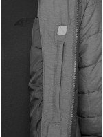 Pánska páperová bunda 4F KUMP301 sivá