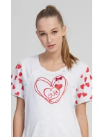 Dámska tehotenská nočná košeľa Love Light Grey Printed - Vienetta