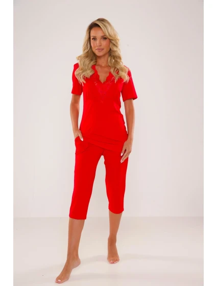 Dámske pyžamo De Lafense 642 Noela kr/r S-2XL