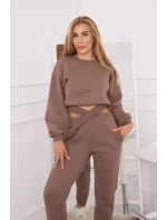 Zateplený set s krátkou mikinou mocca Zateplený set s krátkou mikinou mocca