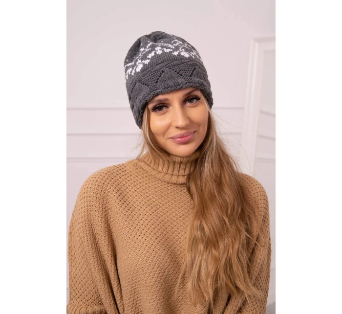 Dámska čiapka Kira K374 tmavo šedá