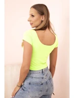 Dámská klasická bavlněná blůza s krátkým rukávem modrá