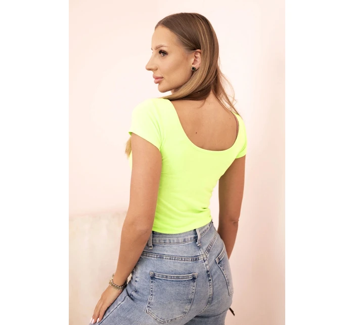 Dámská klasická bavlněná blůza s krátkým rukávem modrá