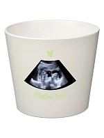 Bílý keramický květináč - ultrazvuk - malý Bílý keramický květináč - ultrazvuk - malý