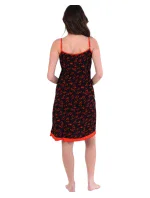 Dámská košilka model 19001976 černá se srdíčky - Karol Dámská košilka model 19001976 černá se srdíčky - Karol