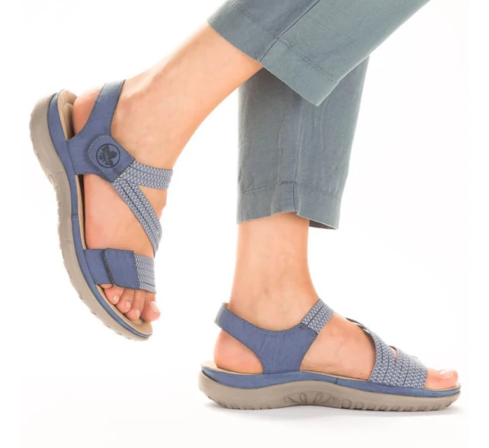 Pohodlné modré sandále Rieker W RKR587