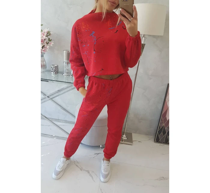 Izolovaná sada s farebnou potlačou červená Izolovaná sada s farebnou potlačou červená