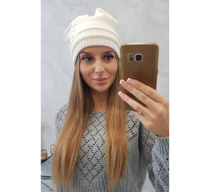 Dámska čiapka Kaja K339 ecru Dámska čiapka Kaja K339 ecru