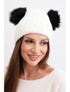 Dámská zimní čepice z vlny s bílá model 21817793 - K-Fashion
