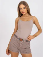 Šortky D63990Z62190K tmavo lila