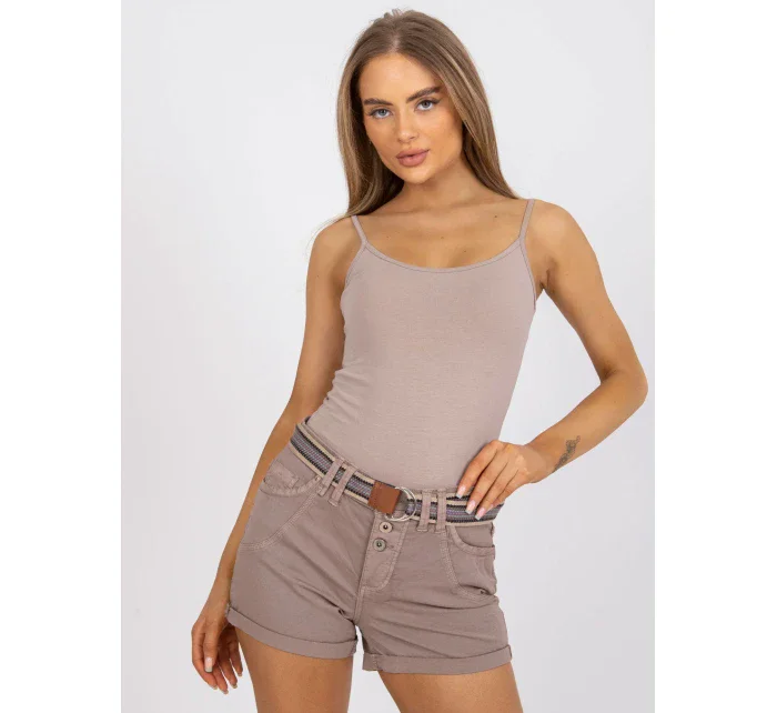 Šortky D63990Z62190K tmavo lila