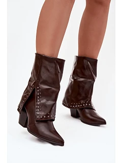 Dámske kovbojské čižmy D8259 brown - Sweet Shoes