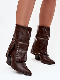 Dámské kovbojky model 22128504 hnědé - SWEET SHOES