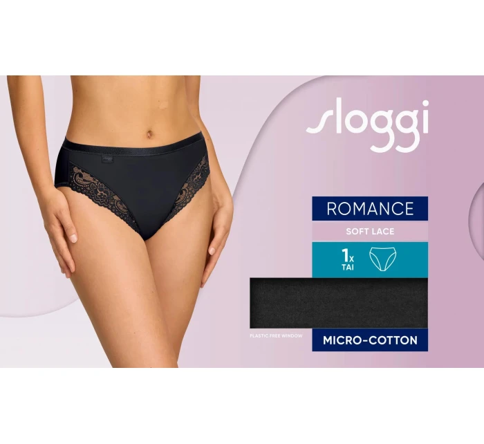 Dámske nohavičky sloggi Romance Tai - čierne - SLOGGI Dámske nohavičky sloggi Romance Tai - čierne - SLOGGI