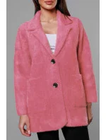 Krátky vlnený prehoz cez oblečenie typu alpaka v lososovej farbe (7108-1) Krátky vlnený prehoz cez oblečenie typu alpaka v lososovej farbe (7108-1)