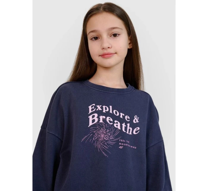 Dívčí mikina bez kapuce model 21435782 - 4F