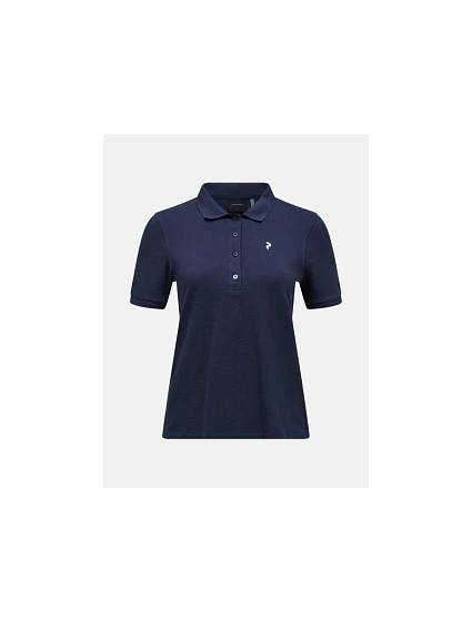 Dámské tričko PEAK PERFORMANCE W Classic Cotton Polo, barva tmavě modrá Dámské tričko PEAK PERFORMANCE W Classic Cotton Polo, barva tmavě modrá