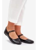 Lakované Baletky S Páskem Černé model 21687377 - Boto